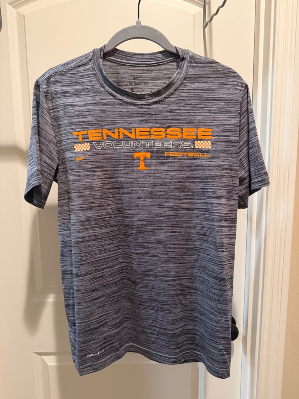 Nike Gray Heather Tennessee Volunteers Short Sleeve Tee with Orange Logo